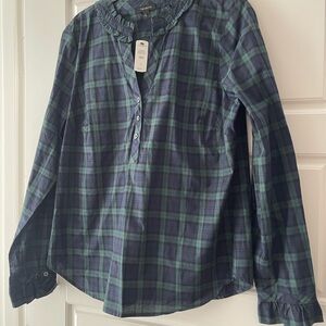 NWT Talbots Plaid Long Sleeve Shirt